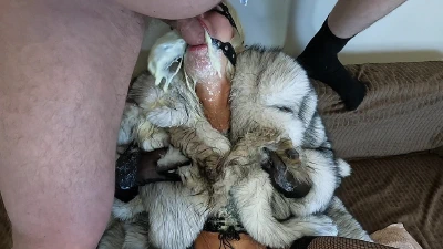 Lady Crazywifeslut In Fur Coat Stuffed Her THROAT G O A T (Messy, Sloppy, Nasty, Dirty, Puke, Vomit)